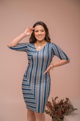 2709 VESTIDO MARINA LISTRADO