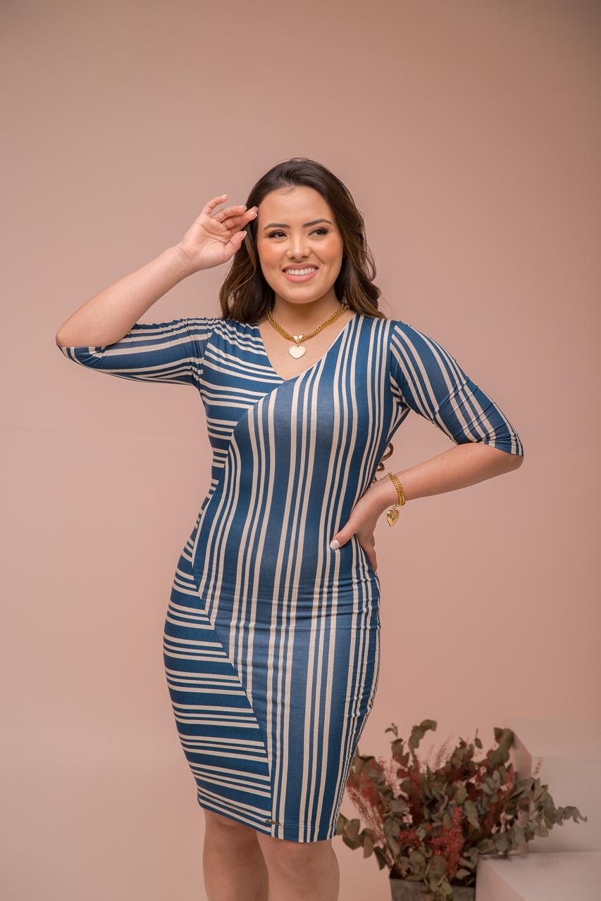 2709 VESTIDO MARINA LISTRADO